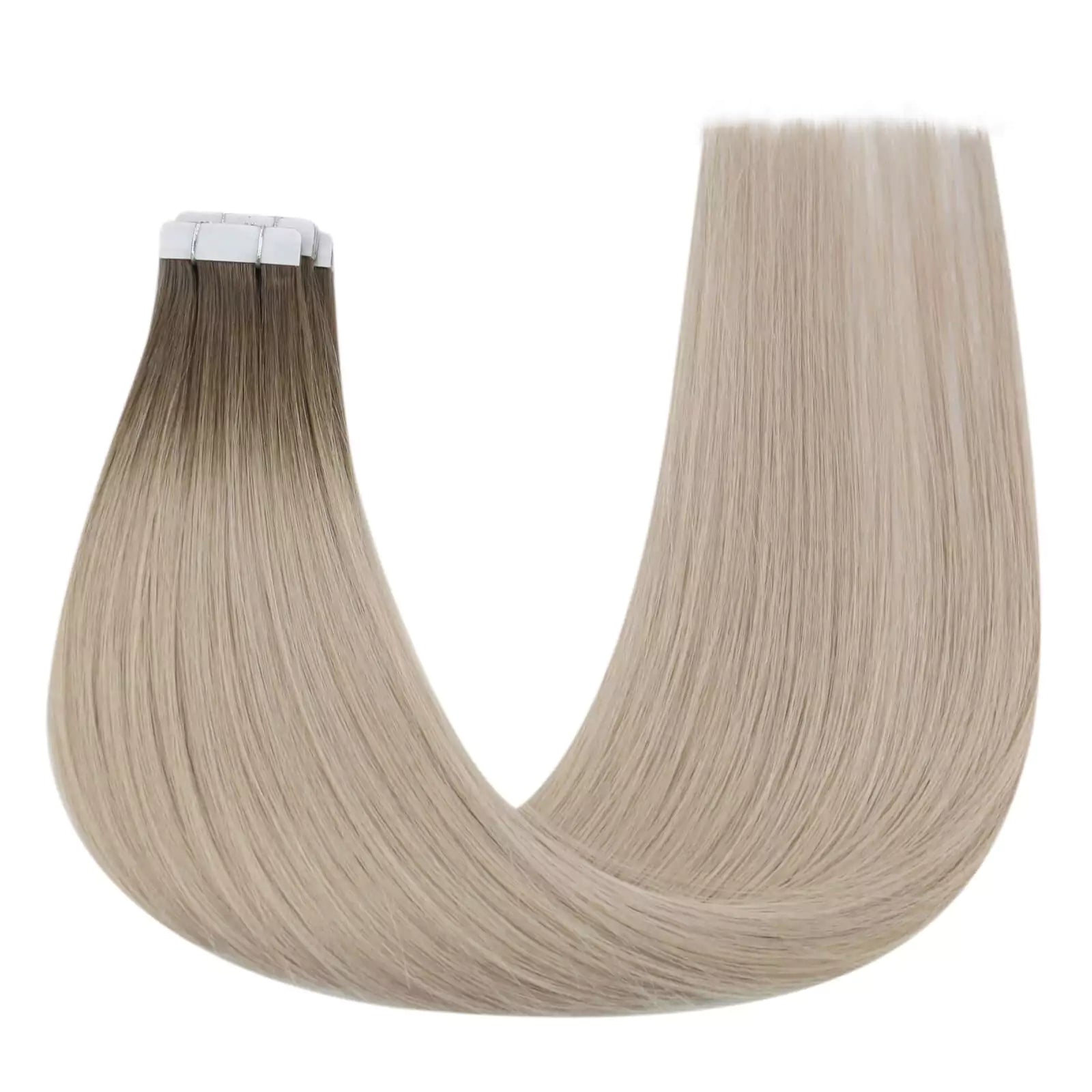 virgin invisible tape in extensions brown to grey 9A/10/800