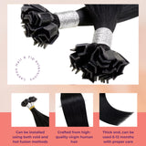 k tip hair extenisons black hair
