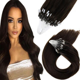 laavoo micro link haie extensions remy hair brown