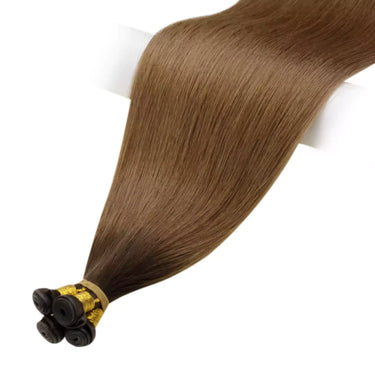 genius weft virgin hair balayage brown with blonde