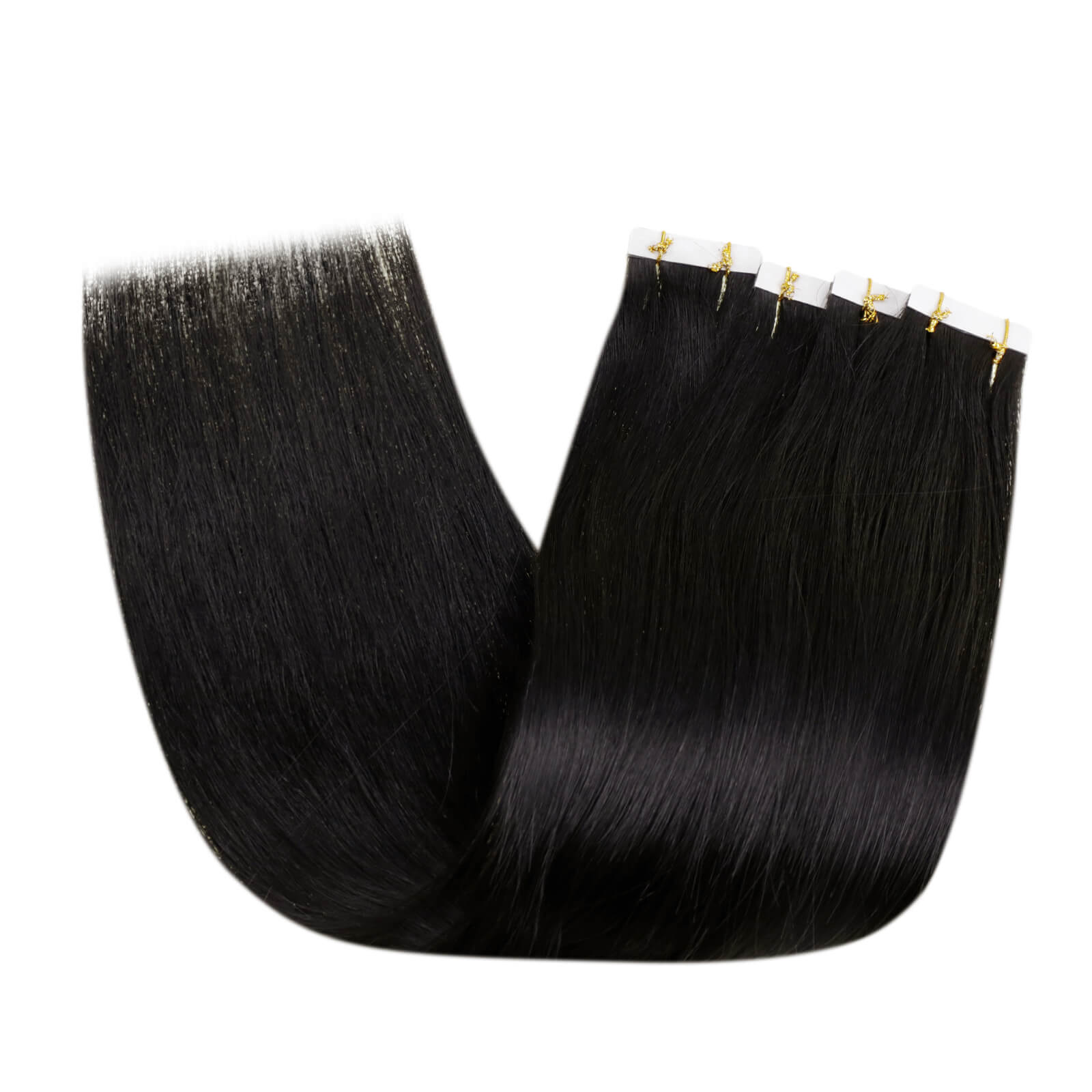 [Virgin Hair] Ruban d'injection de haute qualité dans les extensions de cheveux humains Off Black # 1B | LaaVoo