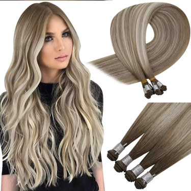 Brown Hand Tied Weft Hair Extensions