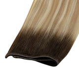 genius weft human hair extension darkest brown