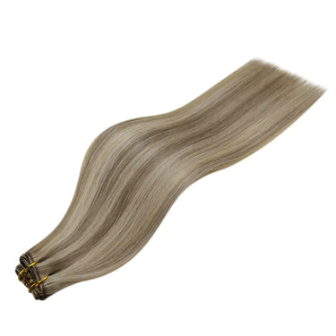 silk smooth machine made hair weft