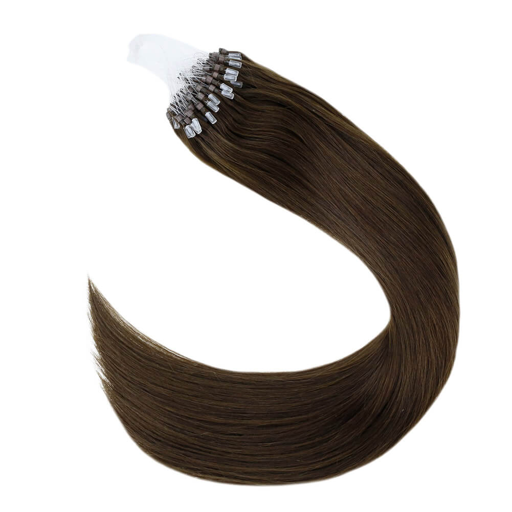 micro link hair extensions remy hair dark brown