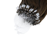 micro loop hair extensions remy hair dark brown straight