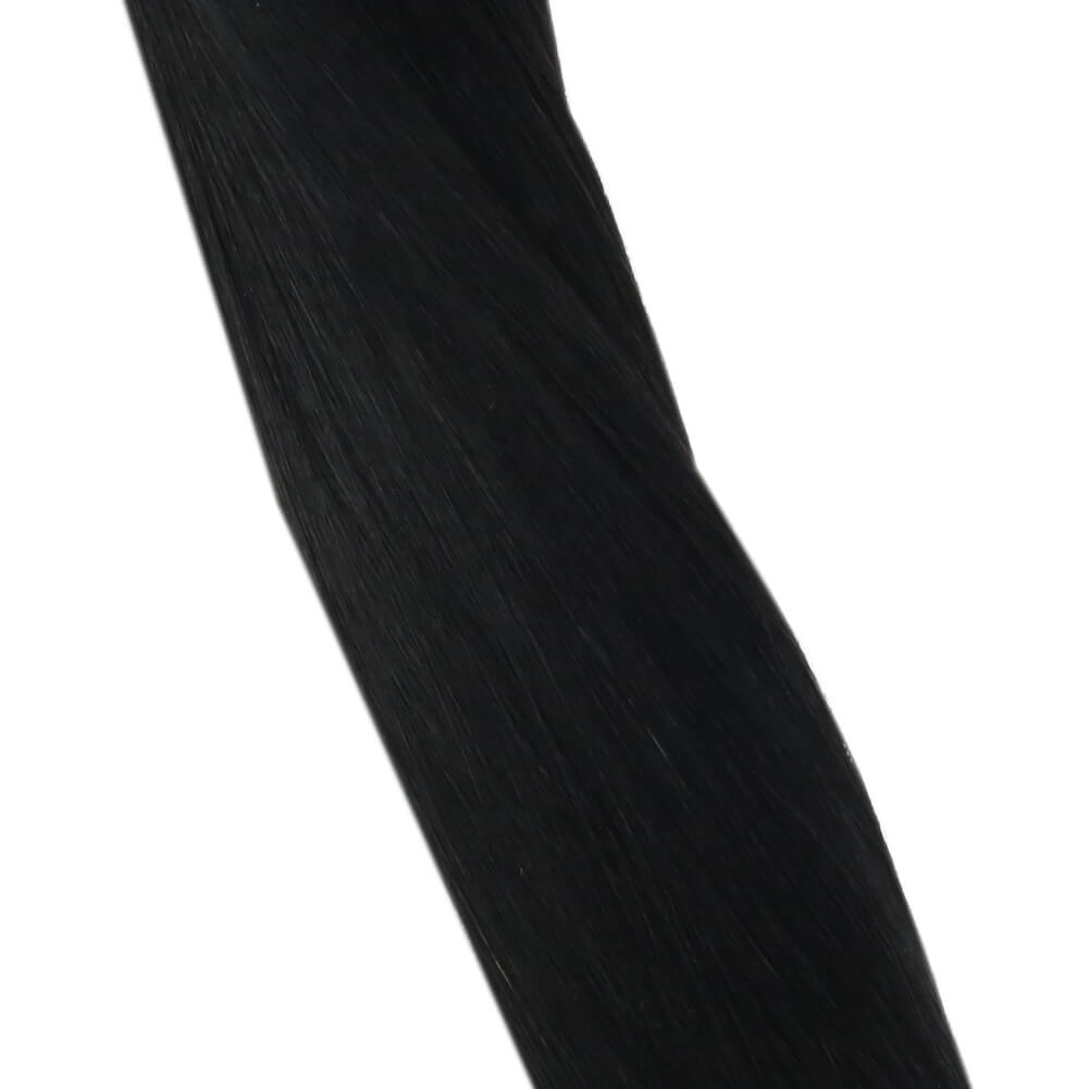 micro ring hair extensions remy hair straight silk smooth black