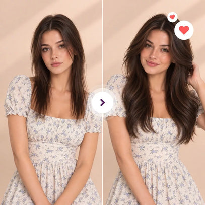 before and after brown hair transformation