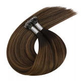 balayage brown hair extensions nano ring hair extension remy hair