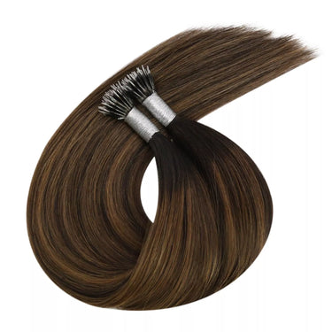 balayage brown hair extensions nano ring hair extension remy hair