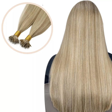 remy human hair highlight blonde nano ring hair extensions r