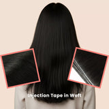long weft tape in extensions natural black virgin hair