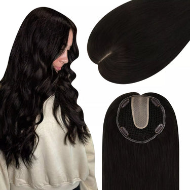 crown hair topper natural black