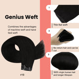 black hair extensions genius weft