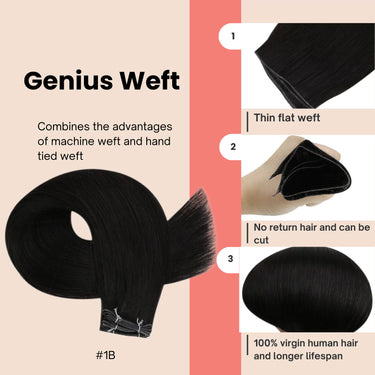 black hair extensions genius weft