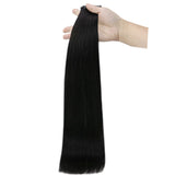 jet black genius weft hair extensions