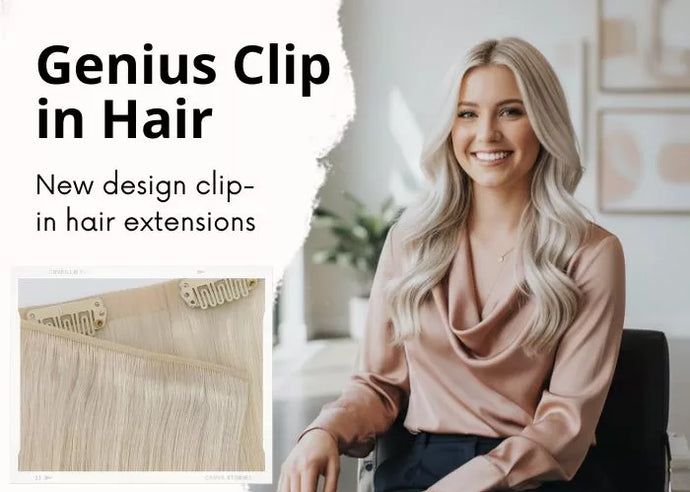 genius pu clip in hair extensions
