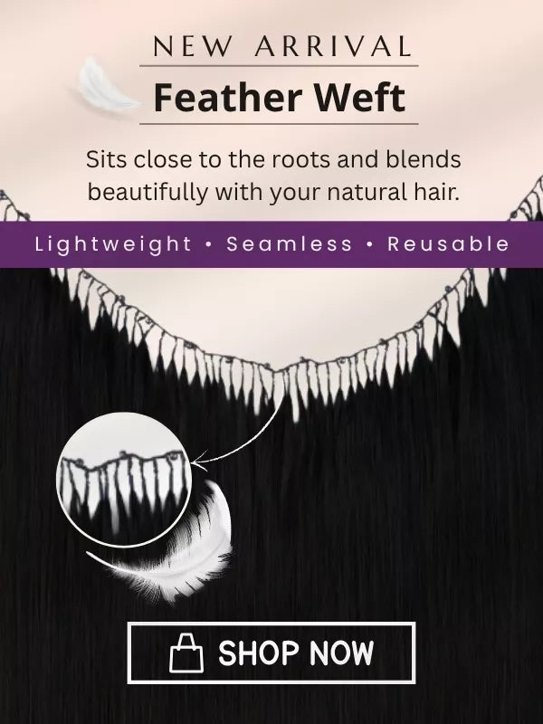 new human hair weft extensions feather weft
