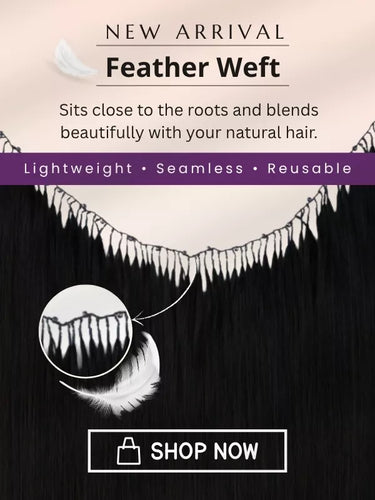 new human hair weft extensions feather weft