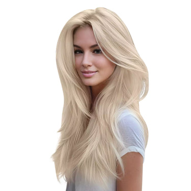 invisible hole pu flat weft virgin hair whitest blonde