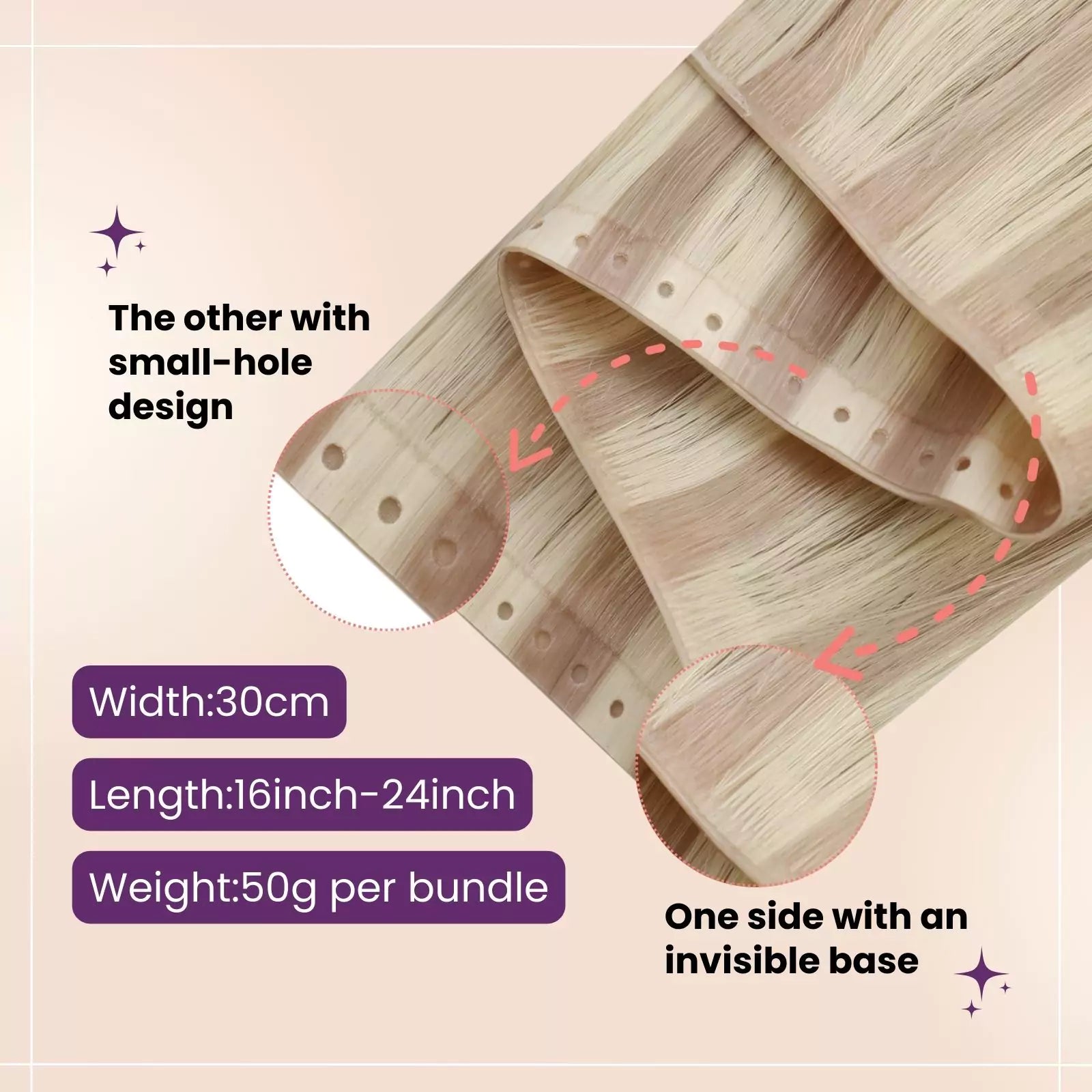 butterfly weft hair extensions hole weft extensions