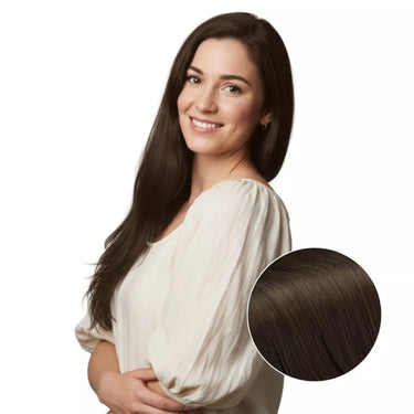 brown hair extensions clip in