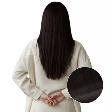 clip in extensions for thin hair darkest brown