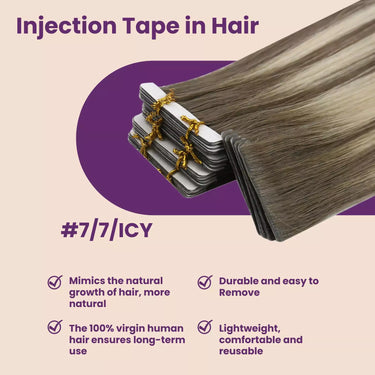 invisible tape in hair extensions balayage hair color