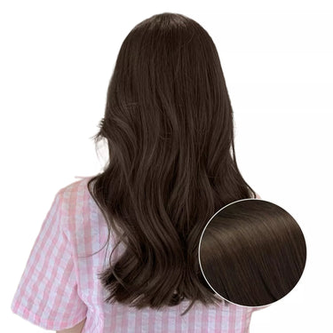 human hair clip in hair extensions dark brown hair