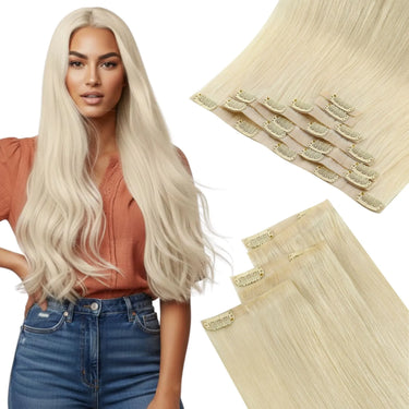 clip on hair extensions blonde hair