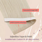 straight hair tape in weft blonde hair