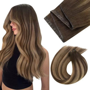 xo invisible weft human hair extensions weft