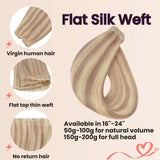 sew in weft silk flat weft