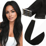 invisible tape in hair extensions silky smooth jet black