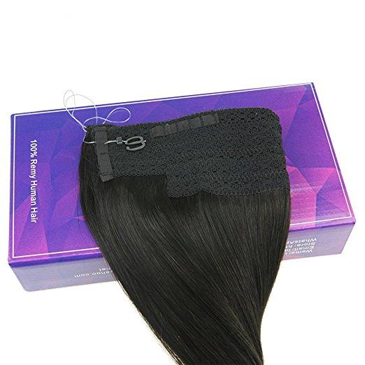 wire hair extensions for short hair black