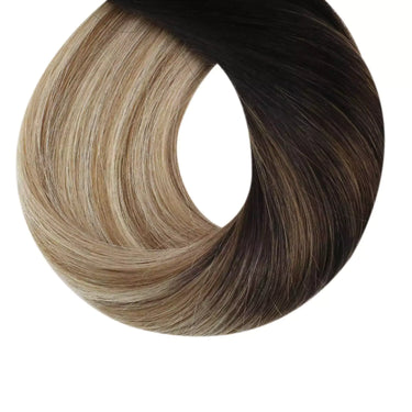 tape in extensions balayage hair