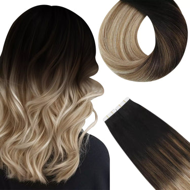 balayage tape in hair extensions