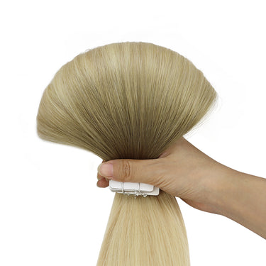 tape ins balayage brown fading to blonde virgin human hair