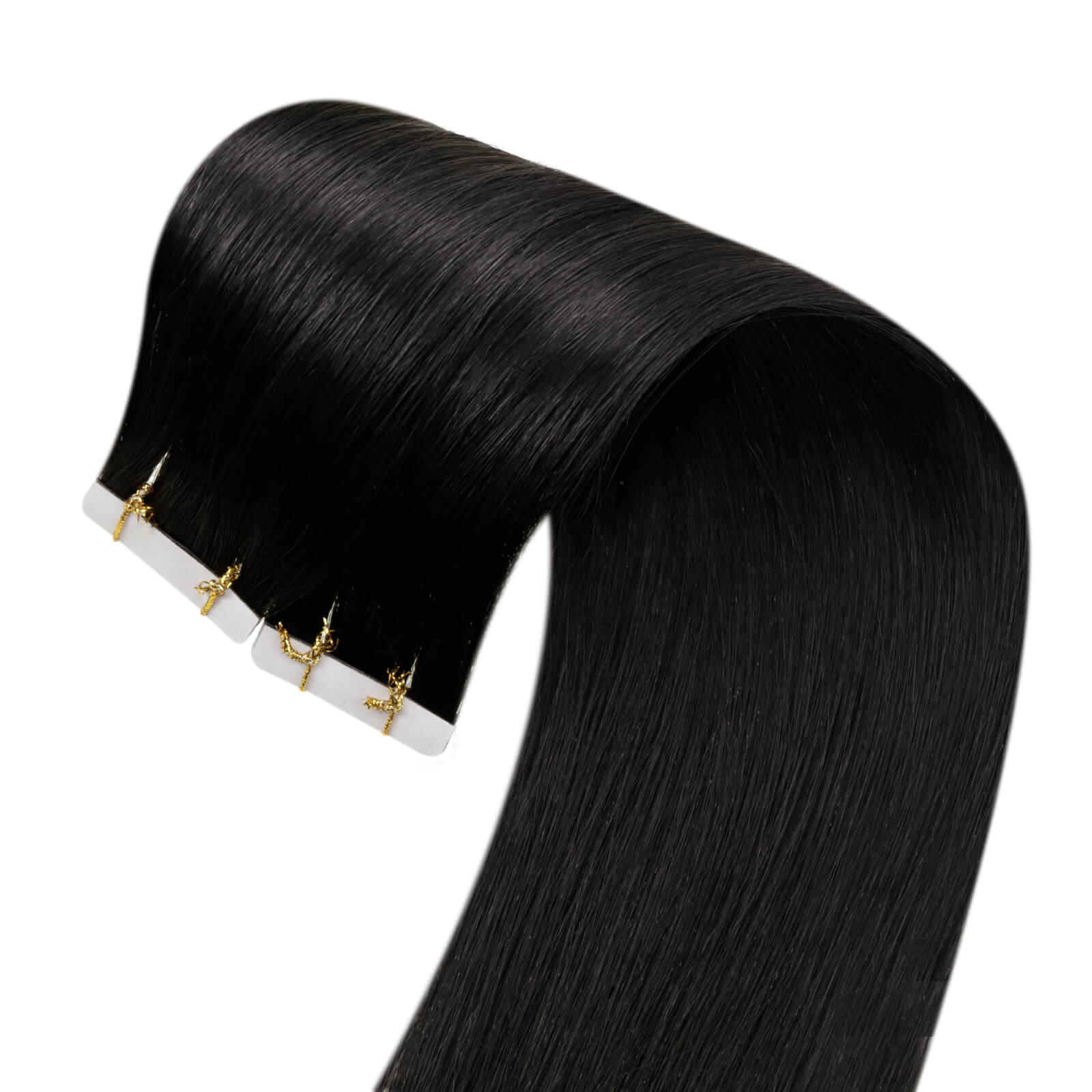 [Virgin Hair] Ruban d'injection de haute qualité dans les extensions de cheveux humains Off Black # 1B | LaaVoo