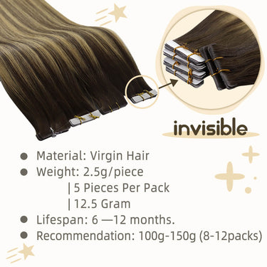 injection tape in hair extensions virgin hair balayage darkest brown with blonde