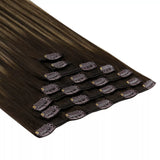 real human hair extensions clip in brown hair
