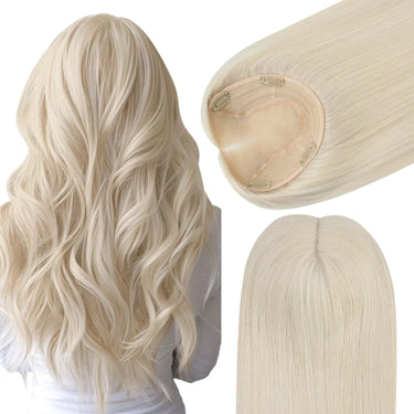 crown hair topper virgin hair