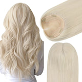 crown hair topper virgin hair
