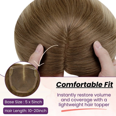 female hair topper for thinning crown