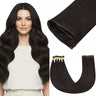 genius weft virgin hair straight darkest brown