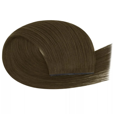 brown hair invisible tape in weft extensions 