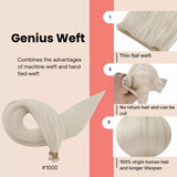 blonde genius weft human hair weave bundles