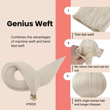 blonde genius weft human hair weave bundles