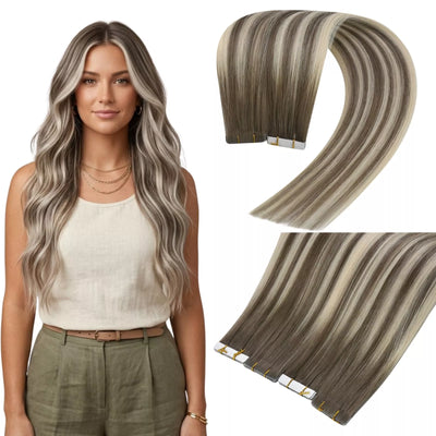injected tape in hair extensions balayage hair extensions