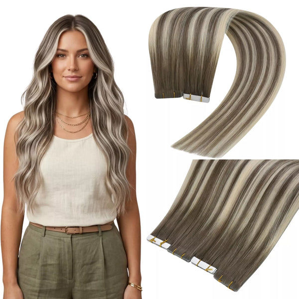 injected tape in hair extensions balayage hair extensions